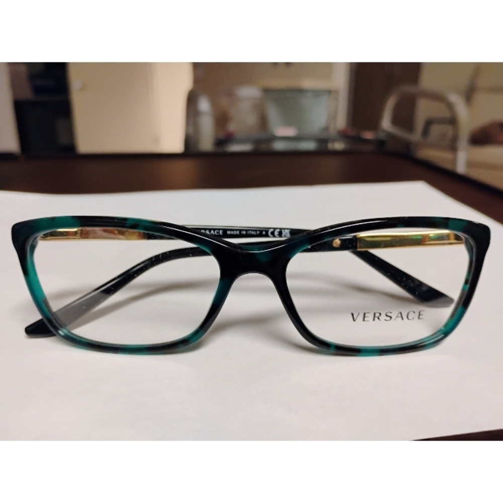 Versace Women's Glasses in Havana Green